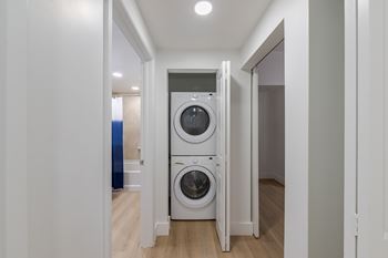 In-home laundry at one plantation apartments in plantation, fl 33324